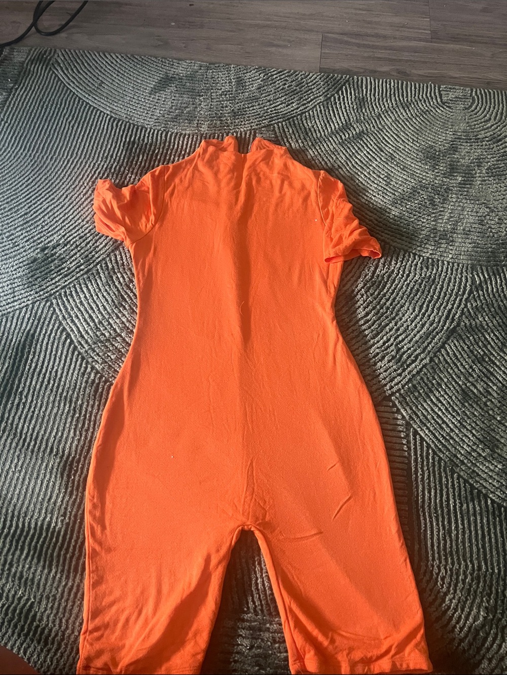 naked wardrobe Orange Short-Sleeve Jumpsuit Capris